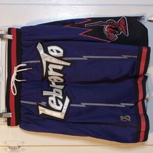 Just Don LeBronto Toronto Raptors Basketball Shorts mens medium